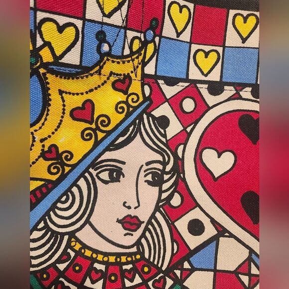 NWT Brighton "Queen Of Love" Large Canvas Tote Bag Retail $125 - Picture 6 of 12